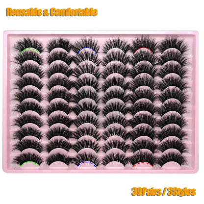 Eyelashes Bulk Wispy Strip Lashes Natural Look 3D Cat Eye Lashes Pack 18Mm Long Volume C Curl Faux Mink Lashes Multipack (3 Styles) - Bellarevive.Store