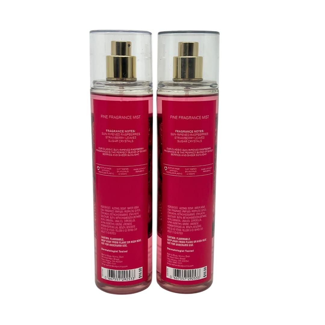 SUN-RIPENED RASPBERRY Fine Fragrance Mist Gift Set with a Red Bow for Holiday & Gifts - Pack of 2 - Bellarevive.Store