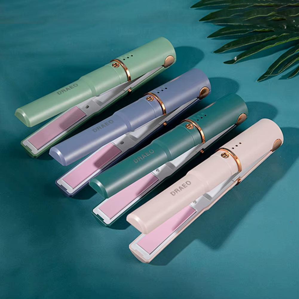 Wireless Portable Cordless Curling Iron Hair Curler USB Straightener Temperature Adjustable Mini Splint Styling Tool - Bellarevive.Store