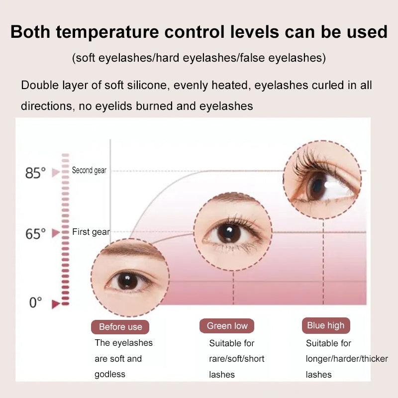 Eyelash Curler Portable Electric Heated Comb Eye Lash Long Lasting Eyelashes Curls Thermal Eyelash Curler Makeup Tools Heated Eyelash Curlers,Rechargeable Electric Eyelash Curler,Handheld Eyelash Heat - Bellarevive.Store