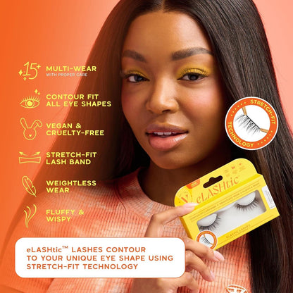 Elashtic™ Lashes | Full Band | Strip Lashes | Natural Wispy Lashes | Fake Eyelashes | Elastic Lash Band | Flared & Natural Volume (Lighthearted) Full Band Lash - Bellarevive.Store