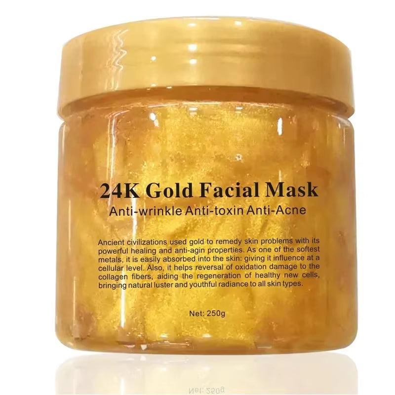 Golden Collagen Sleep Mask - 250g Repairing & Moisturizing Cream for Pore Minimization - Bellarevive.Store