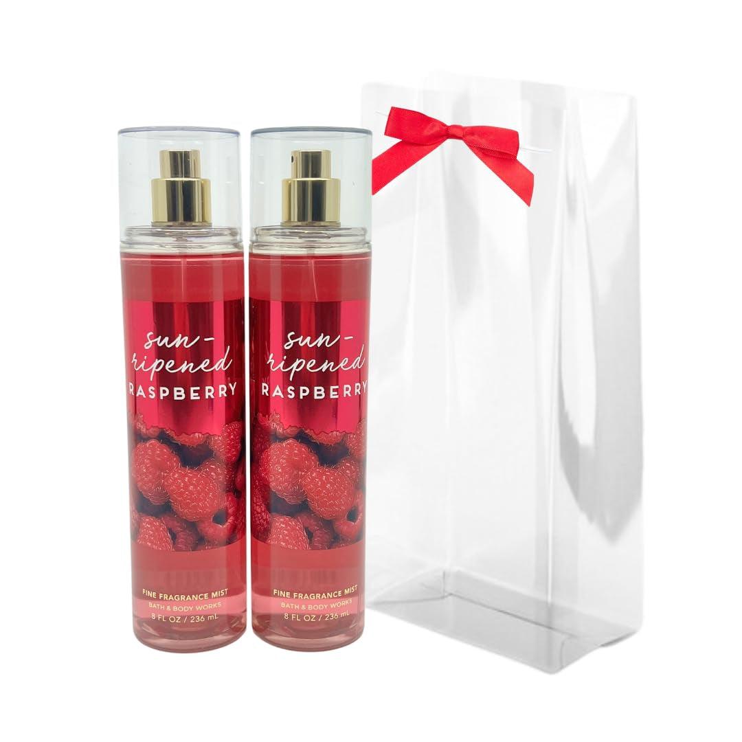 SUN-RIPENED RASPBERRY Fine Fragrance Mist Gift Set with a Red Bow for Holiday & Gifts - Pack of 2 - Bellarevive.Store