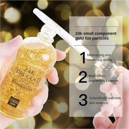 24K Gold Facial Serum - Pore Minimizing & Moisturizing Essence with Nicotinamide - Bellarevive.Store