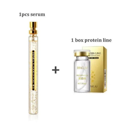 Anti Aging Hyaluronic Acid 24K Gold Active Collagen Facial Essence Protein Thread Serum Skin Care for Face Firming Moisturizing - Bellarevive.Store