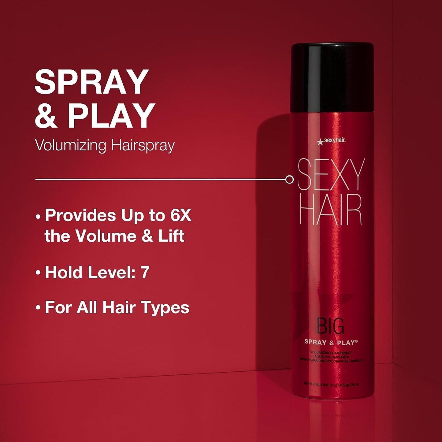 Big Spray & Play Volumizing Hairspray | Hold and Shine | up to 72 Hour Humidity Resistance | All Hair Types - Bellarevive.Store