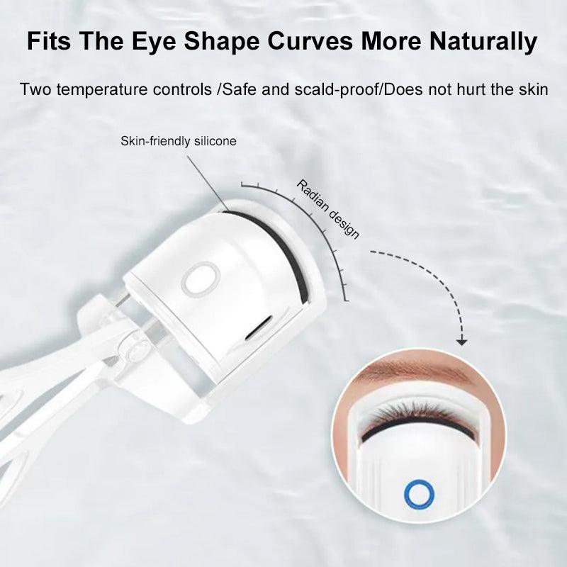 Eyelash Curler Portable Electric Heated Comb Eye Lash Long Lasting Eyelashes Curls Thermal Eyelash Curler Makeup Tools Heated Eyelash Curlers,Rechargeable Electric Eyelash Curler,Handheld Eyelash Heat - Bellarevive.Store