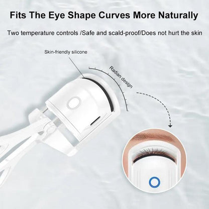 Eyelash Curler Portable Electric Heated Comb Eye Lash Long Lasting Eyelashes Curls Thermal Eyelash Curler Makeup Tools Heated Eyelash Curlers,Rechargeable Electric Eyelash Curler,Handheld Eyelash Heat - Bellarevive.Store