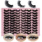 Eyelashes Bulk Wispy Strip Lashes Natural Look 3D Cat Eye Lashes Pack 18Mm Long Volume C Curl Faux Mink Lashes Multipack (3 Styles) - Bellarevive.Store